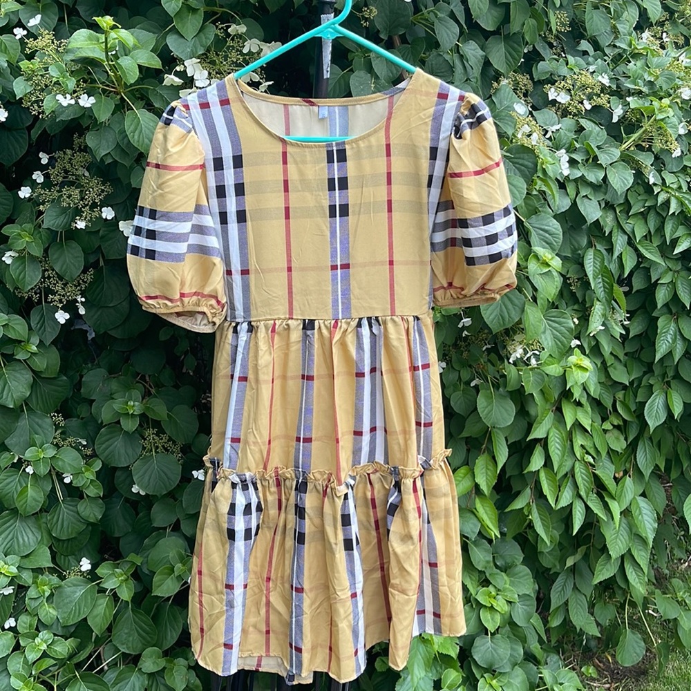 Yellow Plaid Summer Dress (NWT)